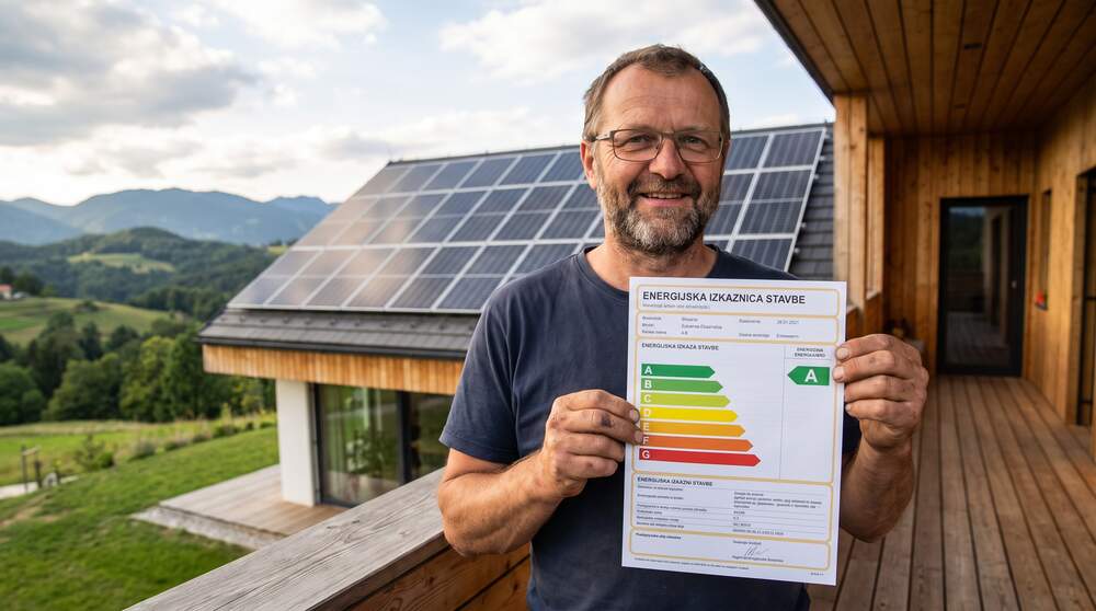 Kalkulator energetskega razreda 2026 — predvidi A–G razred za vašo hišo